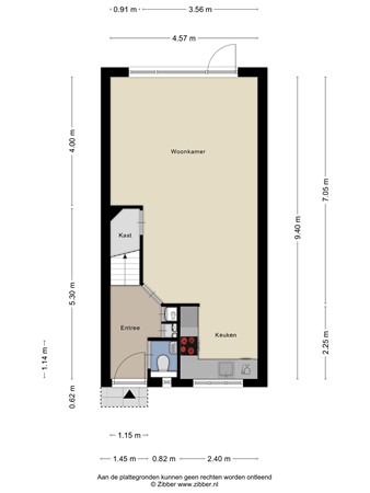 Floorplan - Benthuizenstraat 64, 5043 AS Tilburg