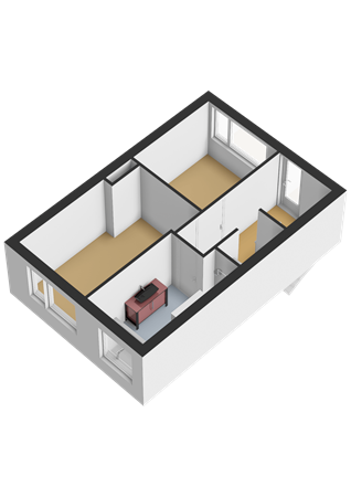 Floorplan - Minister Mutsaersstraat 19, 5041 CH Tilburg