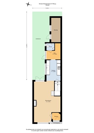 Floorplan - Minister Mutsaersstraat 19, 5041 CH Tilburg