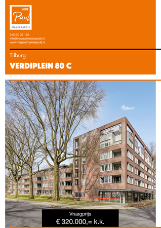 Brochure preview - brochure Verdiplein 80 C Tilburg
