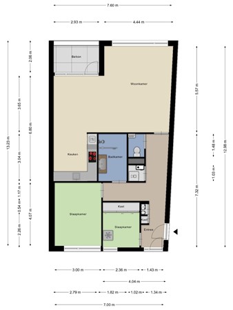 Floorplan - Boksdoornerf 140, 5038 KD Tilburg