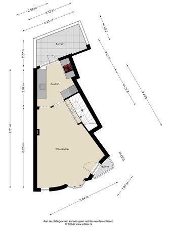 Floorplan - Nieuwlandstraat 57, 5038 SM Tilburg