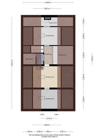 Floorplan - Korte Hoefstraat 34, 5046 DB Tilburg