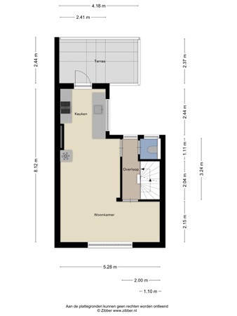 Floorplan - Trouwlaan 77, 5021 WD Tilburg