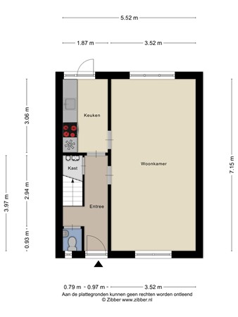 Floorplan - Outshoornstraat 51, 5041 KM Tilburg