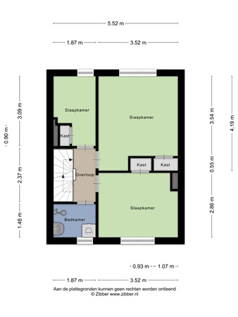 Floorplan - Outshoornstraat 51, 5041 KM Tilburg