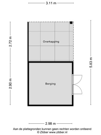 Floorplan - Outshoornstraat 51, 5041 KM Tilburg
