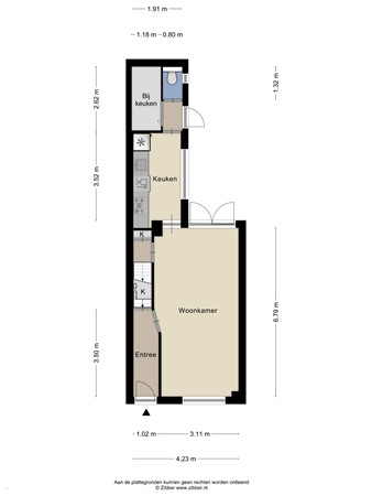 Floorplan - Ridderstraat 40, 5021 DV Tilburg
