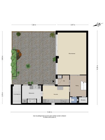 Floorplan - Kasteel Montfoortstraat 38, 5037 TE Tilburg