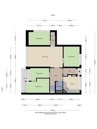 Floorplan - Cederstraat 93, 5037 JC Tilburg