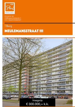 Brochure preview - brochure Meulemansstraat 111 Tilburg