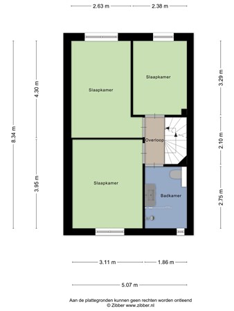 Floorplan - Van Breestraat 72, 5012 KB Tilburg