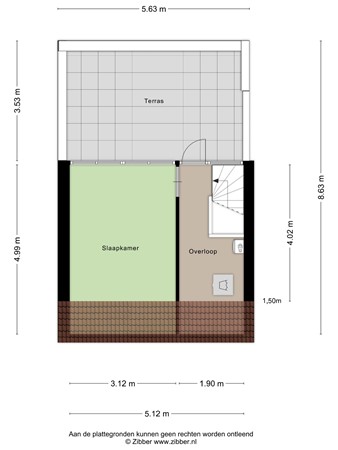 Floorplan - Van Breestraat 72, 5012 KB Tilburg