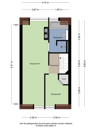 Floorplan - Lanciersstraat 104, 5017 CT Tilburg