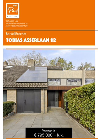 Brochure preview - brochure Tobias Asserlaan 112 Tilburg
