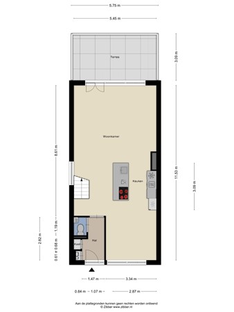 Floorplan - Bijsterveldenlaan 389, 5045 ZR Tilburg
