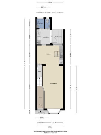 Floorplan - Kotterstraat 34, 5017 CX Tilburg
