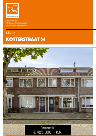 Brochure preview - brochure Kotterstraat 34 Tilburg