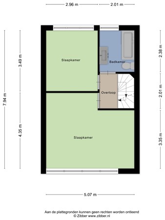 Floorplan - Muggenbergstraat 13, 5045 DH Tilburg
