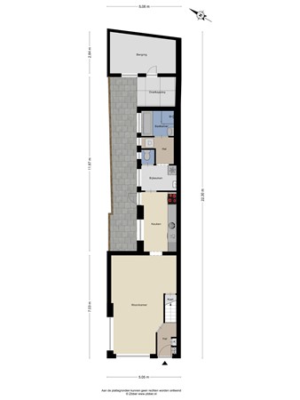 Floorplan - Merelstraat 36, 5022 BV Tilburg