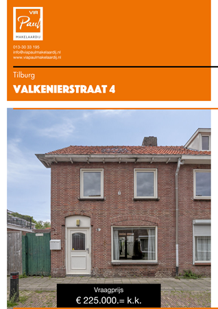 Brochure preview - brochure Valkenierstraat 4 Tilburg
