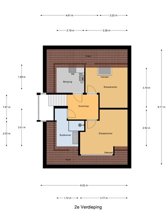 Floorplan - François Brandthof 19, 5026 DE Tilburg