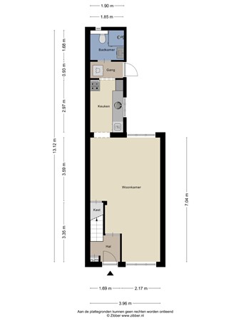 Floorplan - Outshoornstraat 89, 5041 KN Tilburg