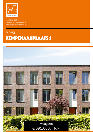 Brochure preview - brochure Kempenaarplaats 5 Tilburg