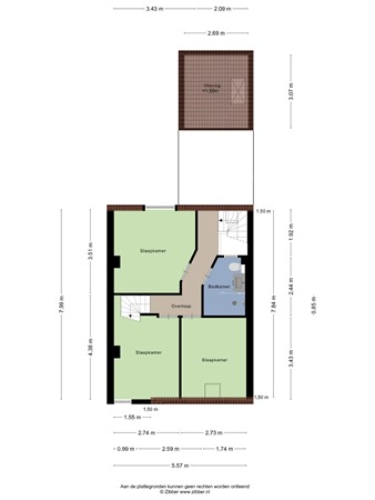 Floorplan - Vincentiuspad 10, 5038 SL Tilburg