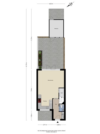 Floorplan - Vlijmenstraat 2, 5036 SV Tilburg