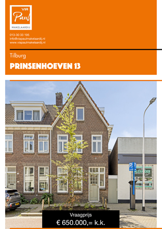 Brochure preview - brochure Prinsenhoeven 13 Tilburg