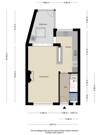 Floorplan - Hoevenseweg 66, 5017 AG Tilburg