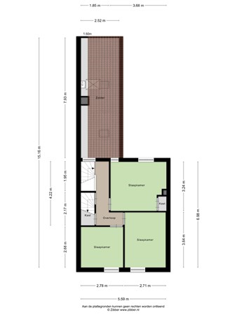 Floorplan - Leharstraat 22, 5011 KC Tilburg