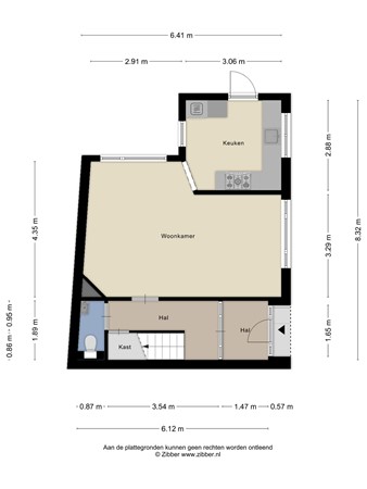 Floorplan - Klaverstraat 85, 5025 MC Tilburg