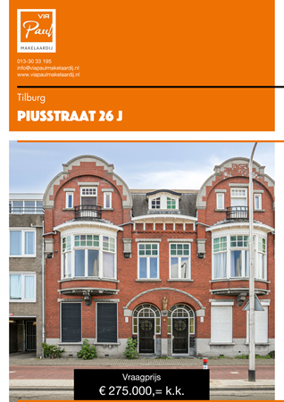 Brochure preview - brochure Piusstraat 26 j Tiilburg