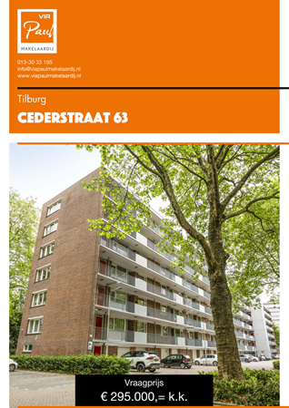 Brochure preview - brochure Cederstraat 63 Tilburg