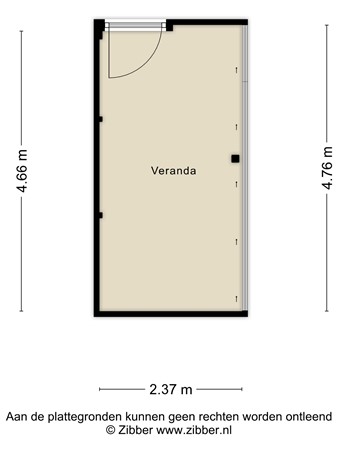 Floorplan - Cornelis Speelmanstraat 12, 5018 GB Tilburg