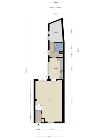 Floorplan - Kardinaal Vaughanstraat 30, 5046 DR Tilburg