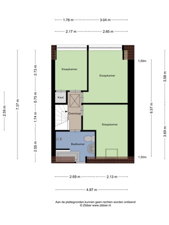 Floorplan - Kardinaal Vaughanstraat 30, 5046 DR Tilburg