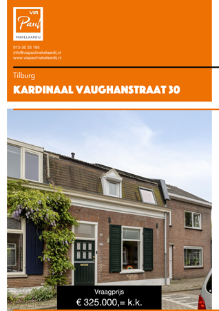Brochure preview - brochure Kardinaal Vaughanstraat 30 Tilburg