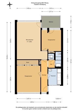 Floorplan - Schouwburgring 569, 5038 TX Tilburg