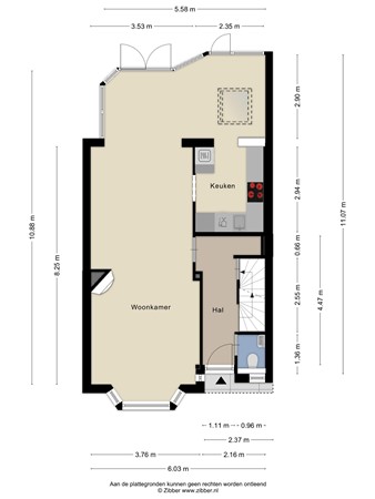 Floorplan - Jan Pieterszoon Coenstraat 14, 5018 CS Tilburg