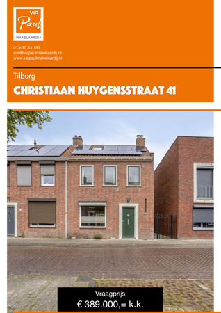 Brochure preview - brochure Christiaan Huygensstraat 41 Tilburg