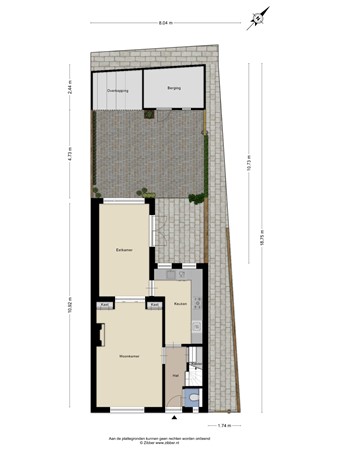 Floorplan - Christiaan Huygensstraat 41, 5025 ED Tilburg