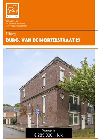 Brochure preview - brochure Burg. van de Mortelstraat 23 Tilburg