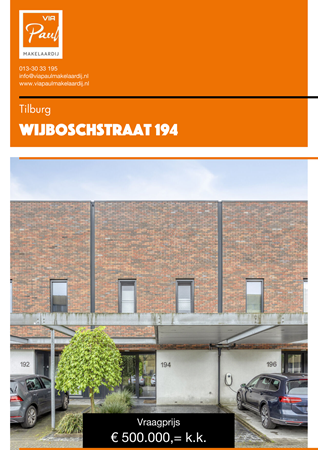 Brochure preview - brochure Wijboschstraat 194 Tilburg