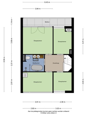 Floorplan - Luchthavenlaan 36, 5042 TD Tilburg