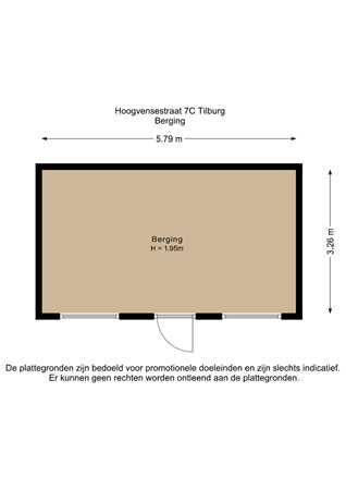Floorplan - Hoogvensestraat 7c, 5017 CA Tilburg