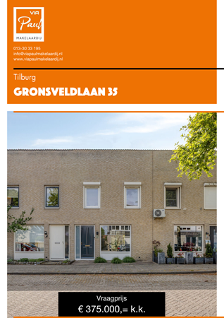 Brochure preview - brochure Gronsveldlaan 35 Tilburg