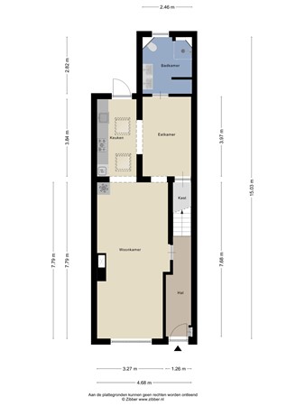 Floorplan - Hendrik de Keijserstraat 19, 5041 JA Tilburg